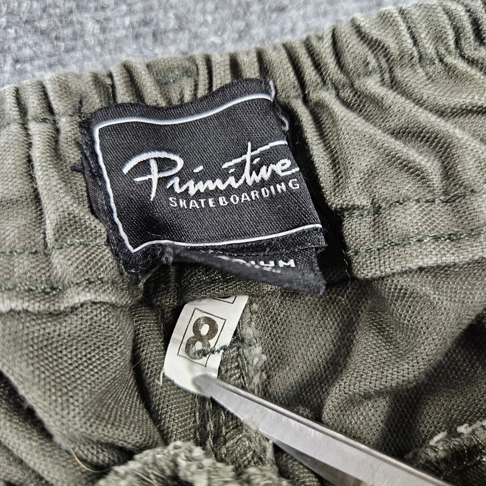 Primitive Skateboarding Mens Medium Colorblock Cargo Pants Green Cotton Canvas